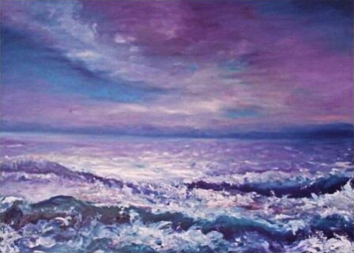 Malerei mit dem Titel "Diffuses Licht" von Herbert Wiedergut, Original-Kunstwerk, Öl
