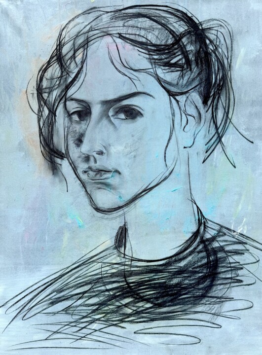 Portrait in Blue 图画, 30.7x22.8 in