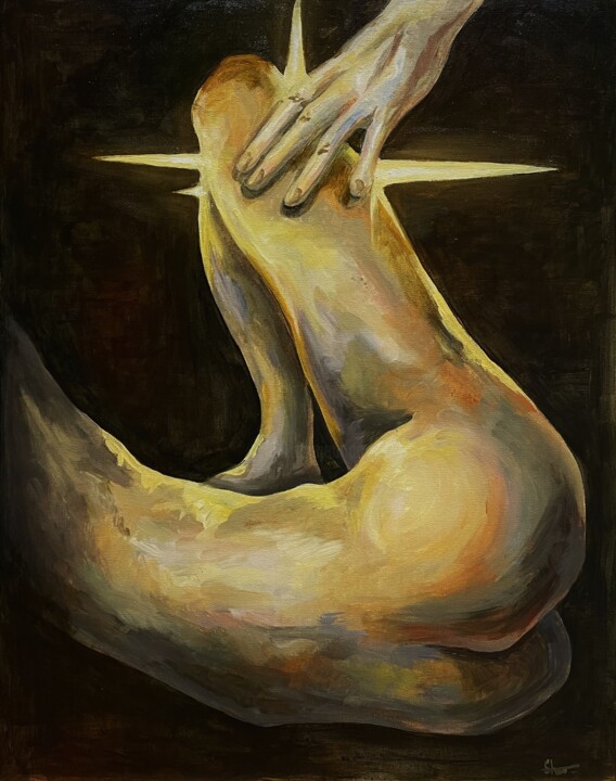 Painting titled "The Sense" by Tayisiya Shovgelia, Original Artwork, Acrylic