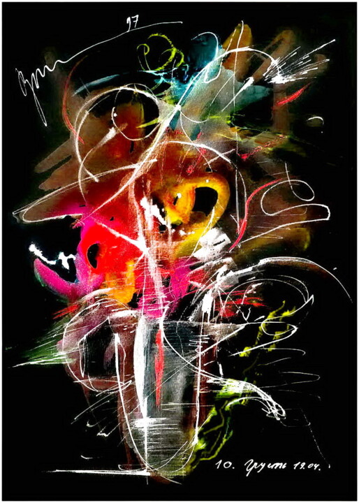 Arte digital titulada "грусть 19.04   sadn…" por Dima Dima Vil Ms Wilms (Rok Zivopisec Rock Painter), Obra de arte original,…