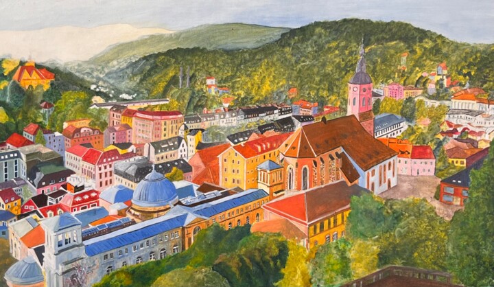 Baden-Baden 绘画, 21.3x37 in