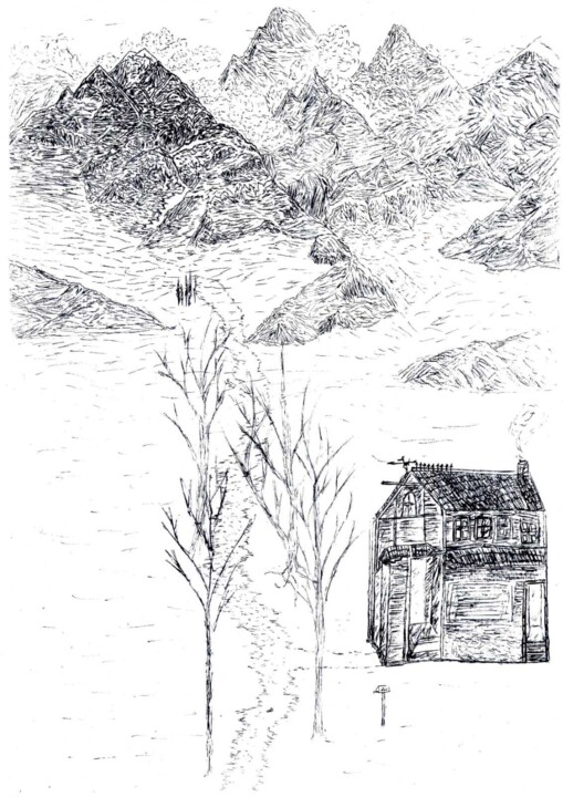 Casa da Montanha 图画, 11x7.9 in