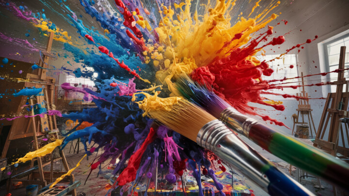 Цифровое искусство под названием "A Flash of Colours" - Pavel Apilat, Подлинное произведение искусства, Цифровая живопись