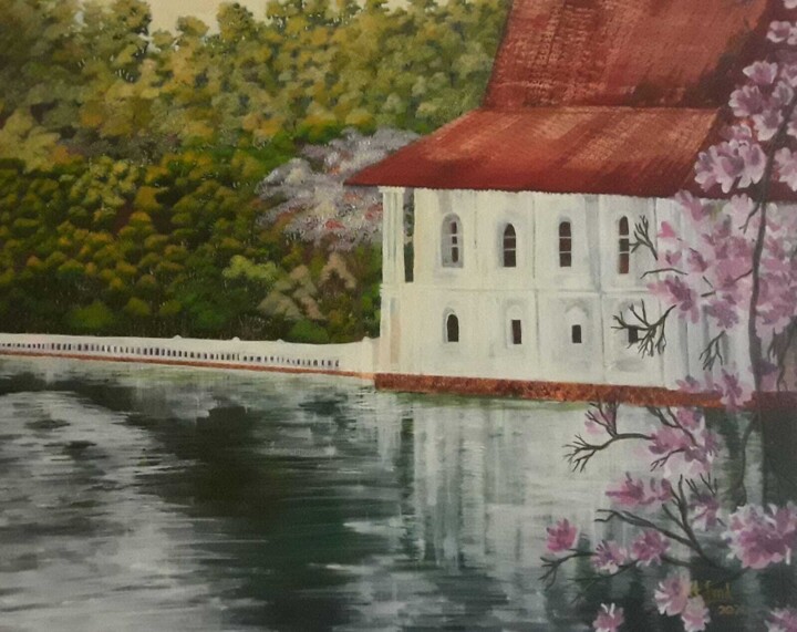 Kandy Lake 绘画, 20x24 in