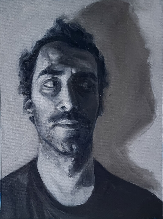 Male portrait 0724-02 绘画, 12x8.9 in