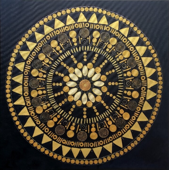 Mandala Życie 绘画, 35.4x35.4 in