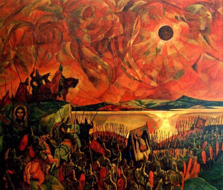 Поход князя Игоря 绘画, 47.2x51.2 in