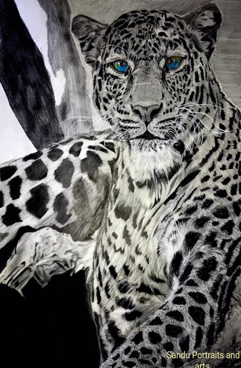Blue Eyes 绘画, 35x22 in