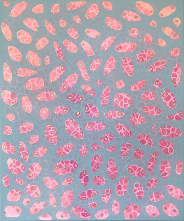 Rose Pebbles 绘画, 23.6x19.7 in
