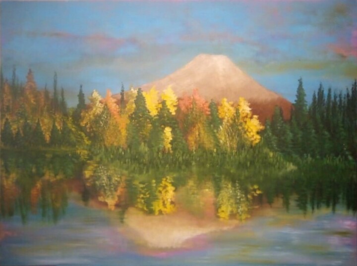 Ζωγραφική με τίτλο "Mount Fuji" από Stanislav Gurinovich, Αυθεντικά έργα τέχνης, Λάδι