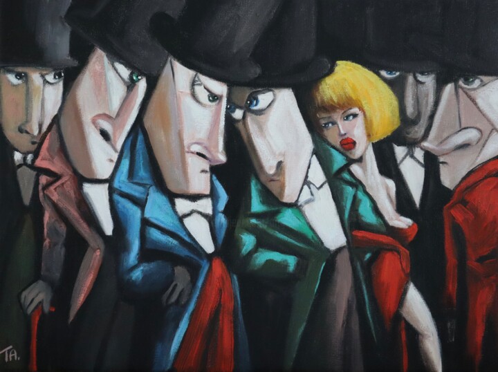 Conspirators conspire 绘画, 11.8x15.8 in