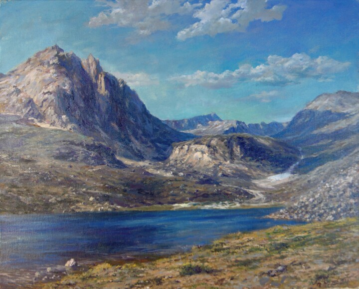 The cradle of coldness. Summer, near Oymyakon, East Siberia 绘画, 15.8x19.7 in