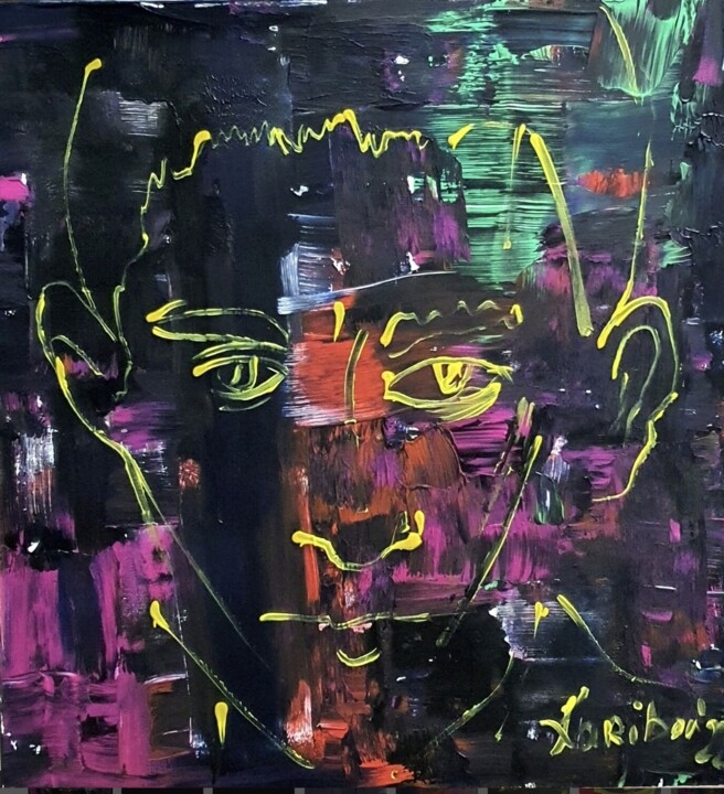 Franz Kafka portrait 绘画, 23.6x22.1 in
