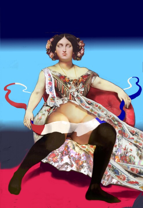 Das Ende der Fünfter Republik 绘画, 55.1x37.8 in