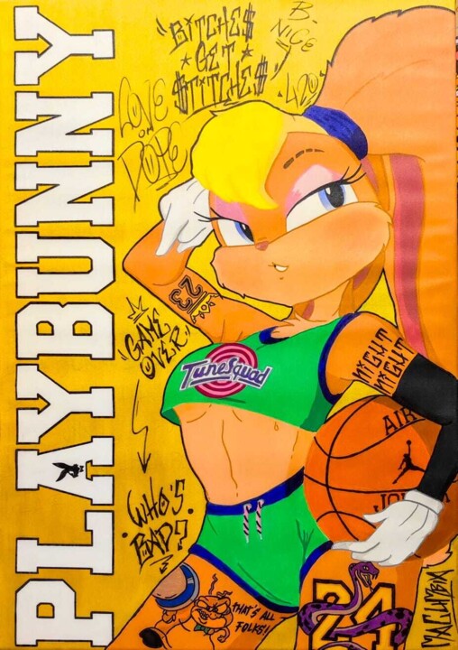 "PlayBunny" ®️ 绘画, 39.4x27.6 in