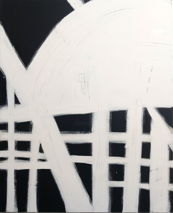 Peinture intitulée "Port d'Amsterdam, i…" par Elie D'Oleron, Œuvre d'art originale, Acrylique Monté sur Châssis en bois