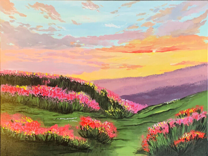 Painting titled "The Paradise" by Seneli Ranaraja, Original Artwork, Acrylic