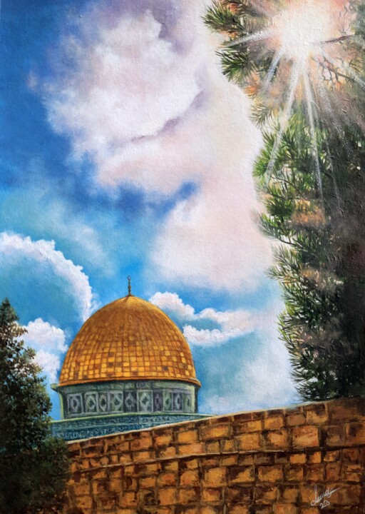 Jerusalem painting 绘画, 11.8x8.3 in