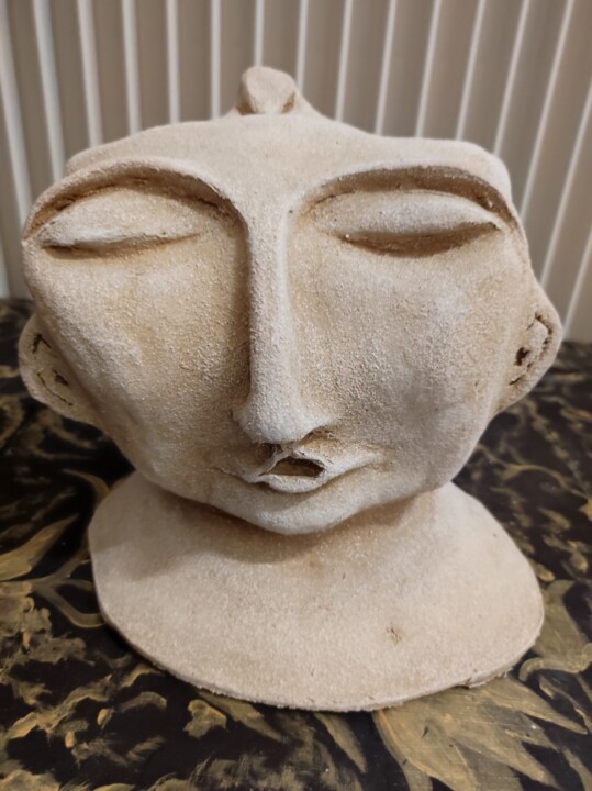 Sculptuur getiteld "Vase zen" door Norah Drabla, Origineel Kunstwerk, Klei