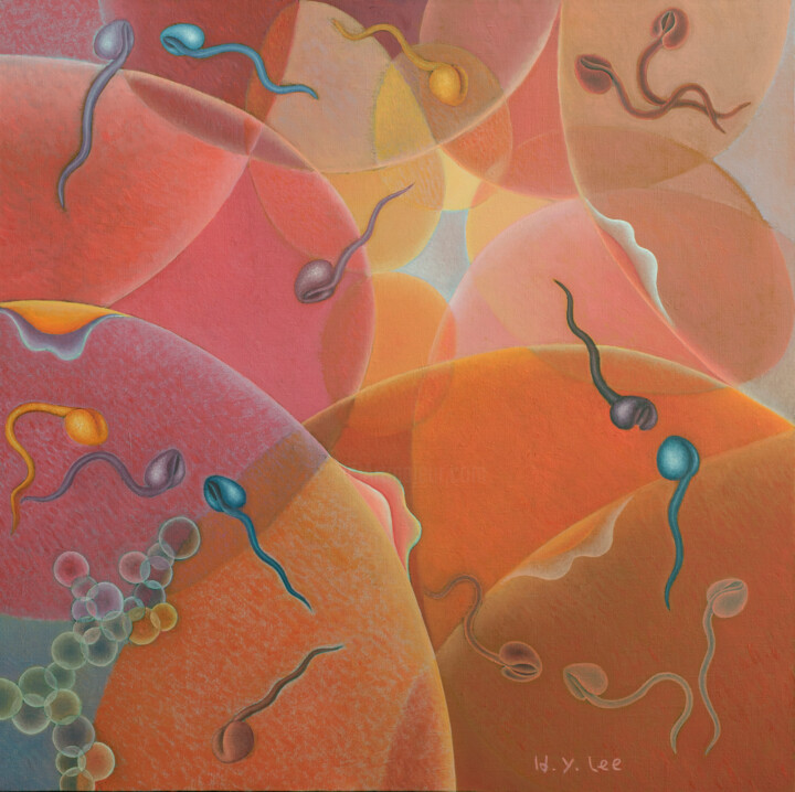 History of Life - Ocean 8 绘画, 31.5x31.5 in