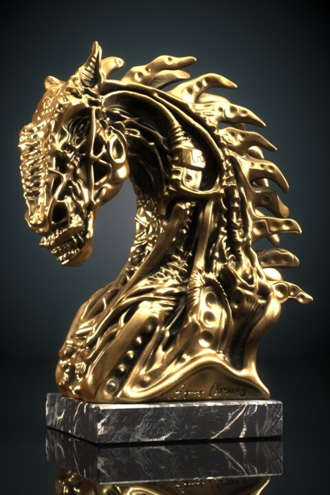 Equus II 雕塑, 19.7x15.8 in