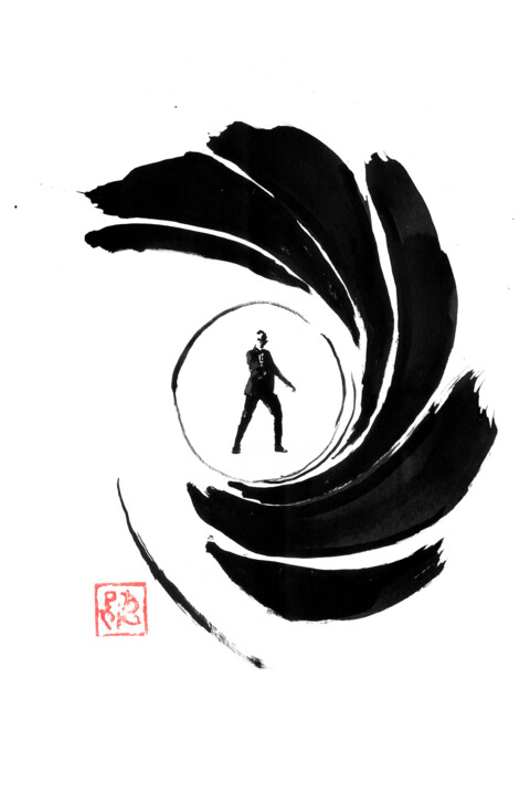 james bond barillet Desenho, 15,8x11,8 in