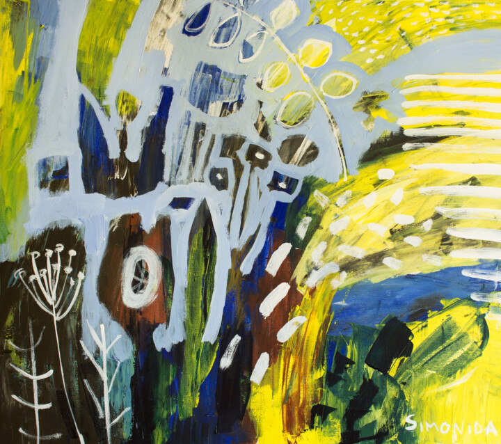 Mountain Meadow 2 绘画, 31.7x35.8 in