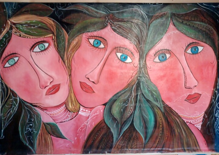 elles et place du midi tableau à double face Картина, 39,4x59,1 in