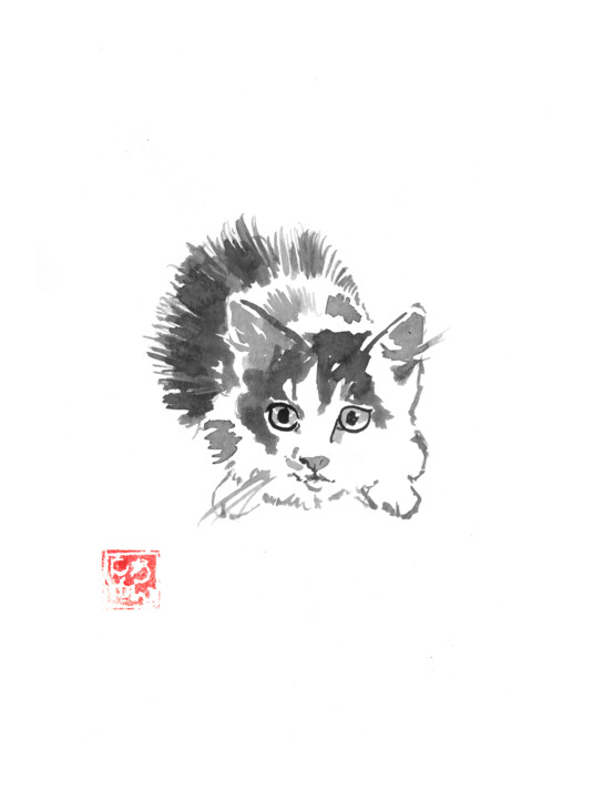 chat joueur 图画, 15.8x11.8 in