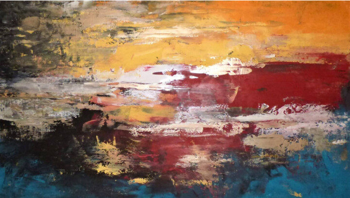 Sunset Time 绘画, 44.1x65 in