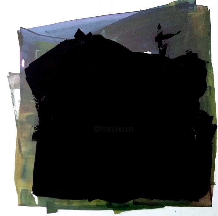 Painting titled "MAD BLACK" by Mea N. Ambrozo, Original Artwork, Acrylic