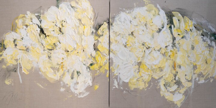 Title'Flowers' Malarstwo, 25,7x51,3 in