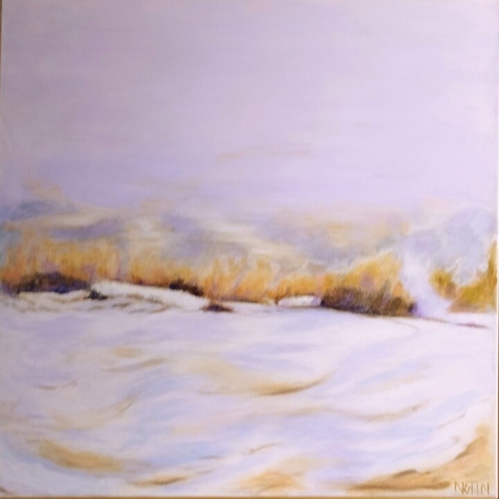 Ciel de neige Painting, 35.4x35.4 in
