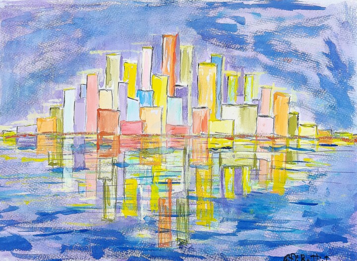 Painting titled "Abstraction 3" by Giancarlo Di Battista, Original Artwork, Watercolor