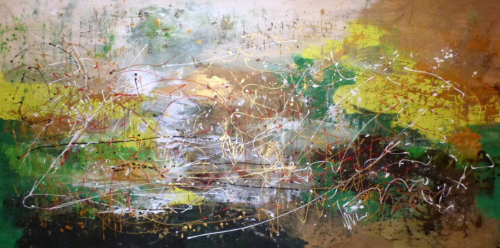 Sparkling 绘画, 42.5x84.7 in