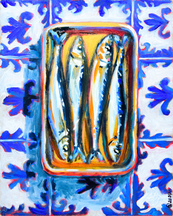 Pintura titulada ""Mediterranean Stil…" por Oksana Shevchenko, Obra de arte original, Oleo