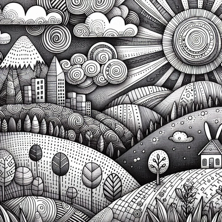 A Surreal Intersection of Nature and Urbanity 数字艺术