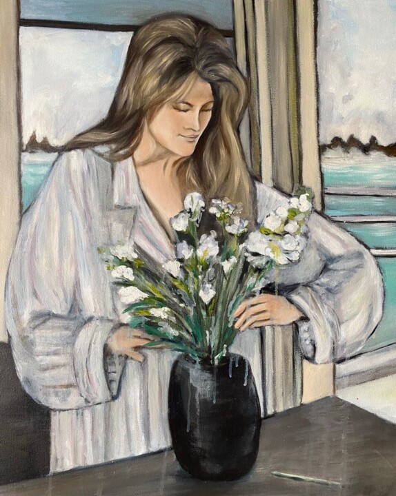 scene from movie "Sleeping with the enemy" Schilderij, 31,5x28 in