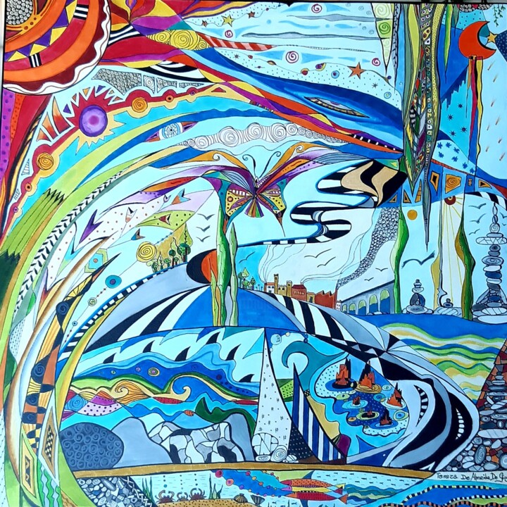 Stairway to heaven 그림, 23.6x23.6 in