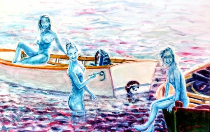 Peinture intitulée "L'art de faire un n…" par Garjifet, Œuvre d'art originale, Huile Monté sur Châssis en bois