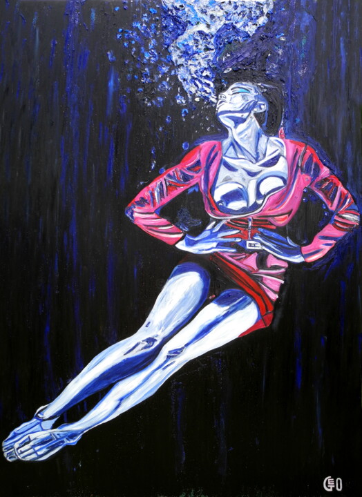 Amphitrite 2 绘画, 55.1x39.4 in
