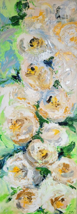 Painting titled "Joyful roses" by Sylvia Eder, Original Artwork, Acrylic