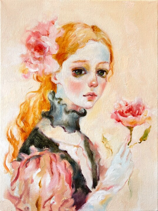 Tenderness of the first feelings 绘画, 16x12 in