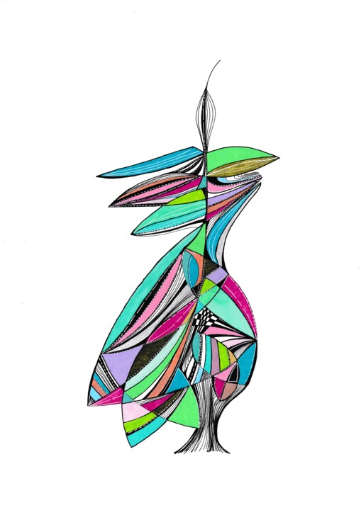 Belle plante 绘画, 16.5x11.7 in