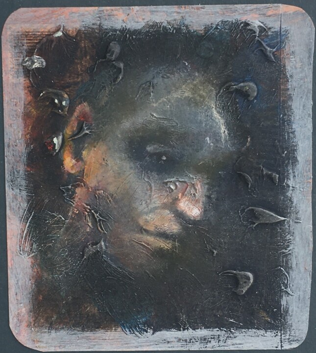 绘画,  8.7x7.5 in 