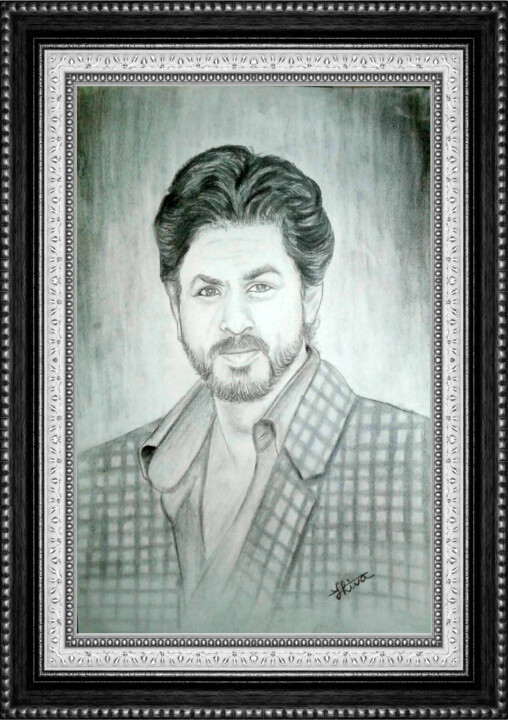 Shah Rukh Khan 绘画, 17x12 in