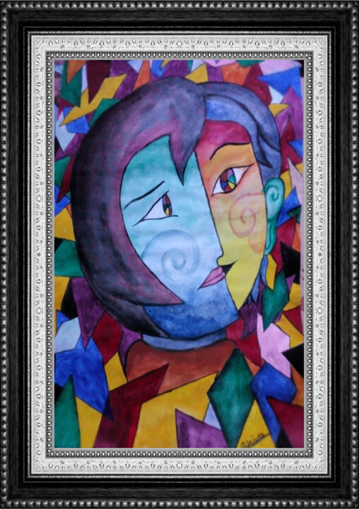 Lovers 绘画, 17x12 in