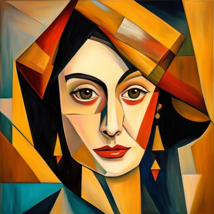 "Anna, who is always right." 绘画, 31.5x31.5 in