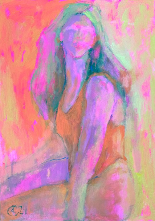 №2 "Summer time" 绘画, 19.7x13.8 in