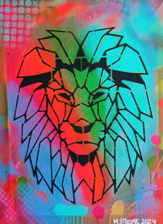 LION 绘画, 29.5x21.7 in
